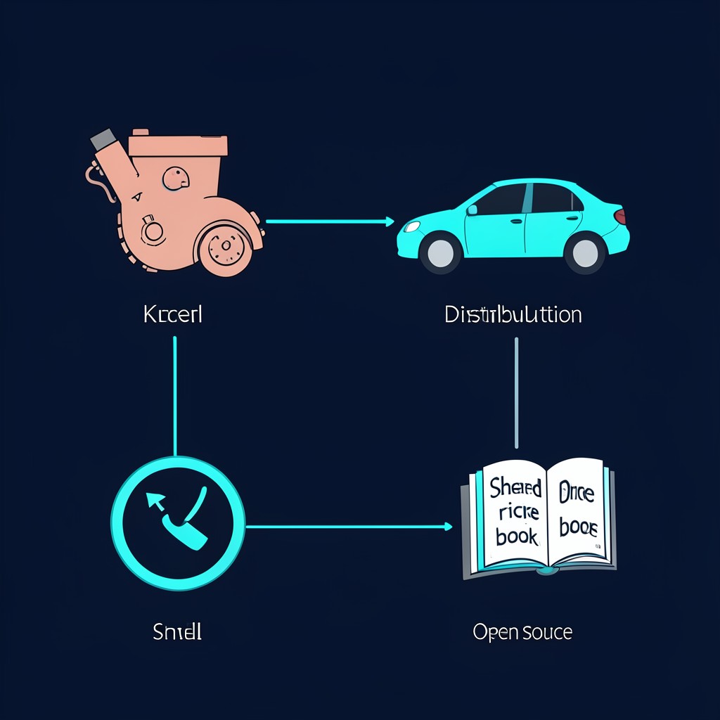 核心术语类比速查：发动机 / 整车 / 驾驶室 / 共享食谱